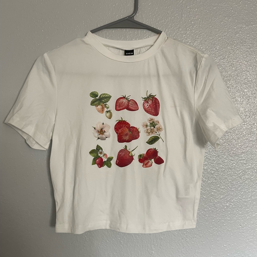 SHEIN STRAWBERRY SHIRT SIZE M